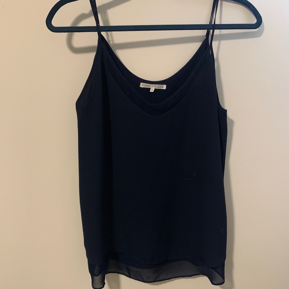 Blue adjustable band cami by Violet + Claire